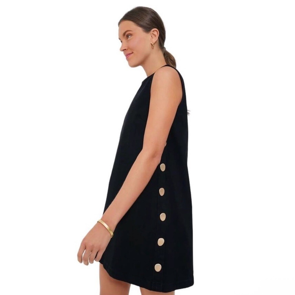 Tuckernuck HYACINTH HOUSE Black Bitsy Twill Mini Swing Dress Medium